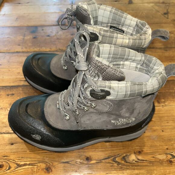 The North Face Chilkat PrimaLoft Women's 8 Brown Leather LaceUp Snow Duck Boot - Picture 4 of 16